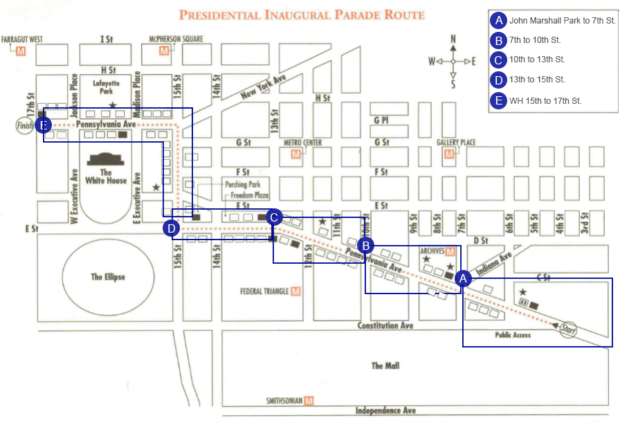 Inaugural Parade Map